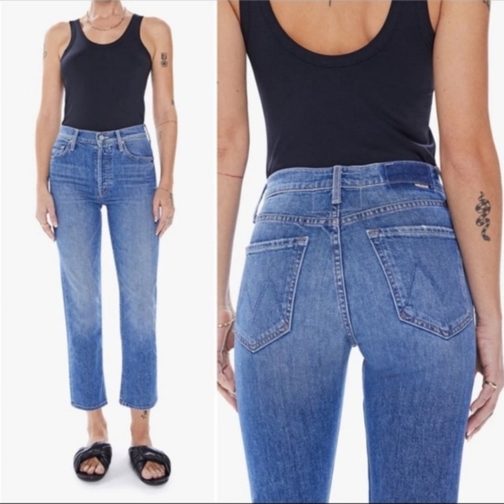 Mother The Tom Cat Ankle Jeans In Kneeling On Stones Wash